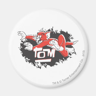 Tom Schwarz-Rot-Logo Magnet