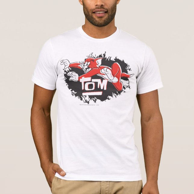 Tom Schwarz-Rot-Logo T-Shirt (Vorderseite)