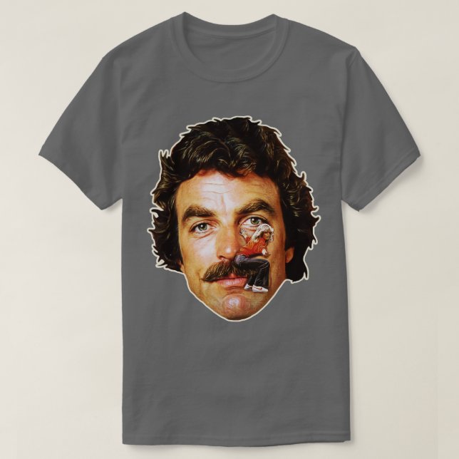 Tom Selleck Mustache Ride T-Shirt (Design vorne)