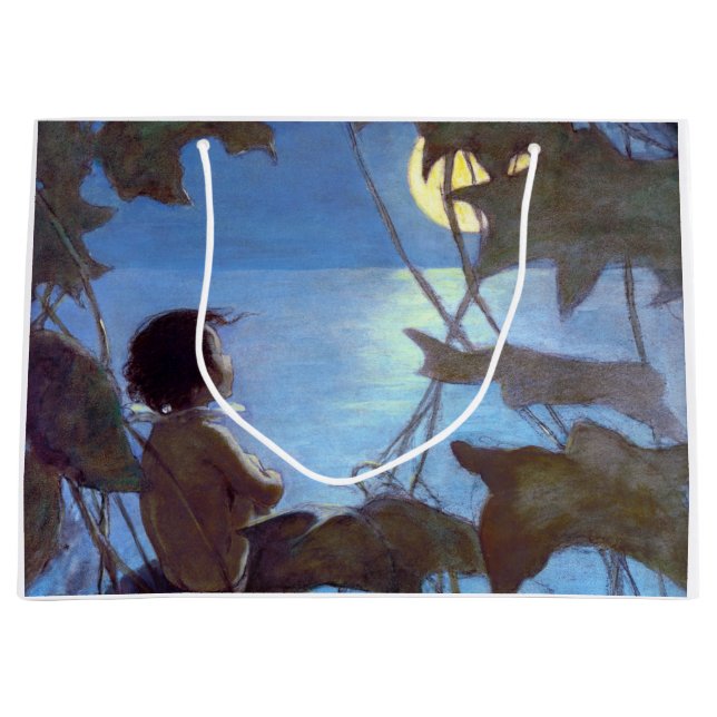 Tom sieht sich den Mond an, Jessie Willcox-Smith Große Geschenktüte (Vorderseite)