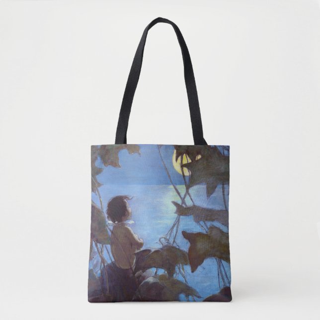 Tom sieht sich den Mond an, Jessie Willcox-Smith Tasche (Vorderseite)