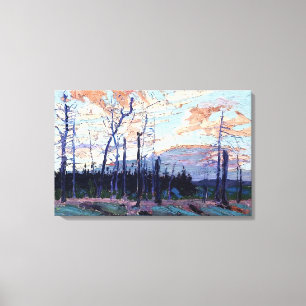 Tom Thomson - BURNT LAND AM SUNSET 1915 Leinwanddruck
