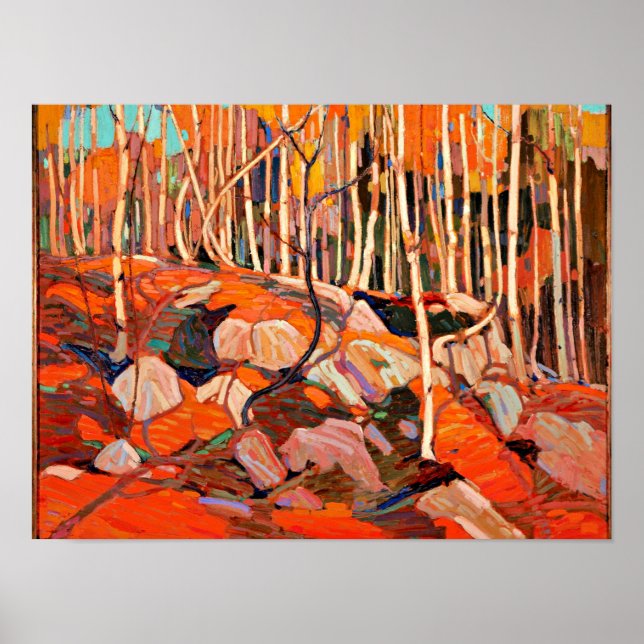 Tom Thomson - Der Birkenhain, Herbst Poster (Vorne)