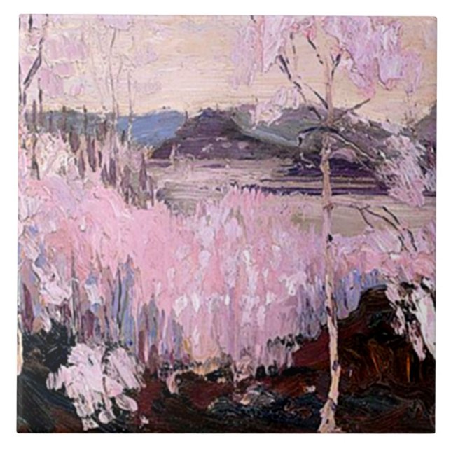 Tom Thomson - Graupelsturm, Fliese (Vorderseite)