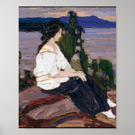 Tom Thomson Painting Lovely Canadian Lady Figure Poster