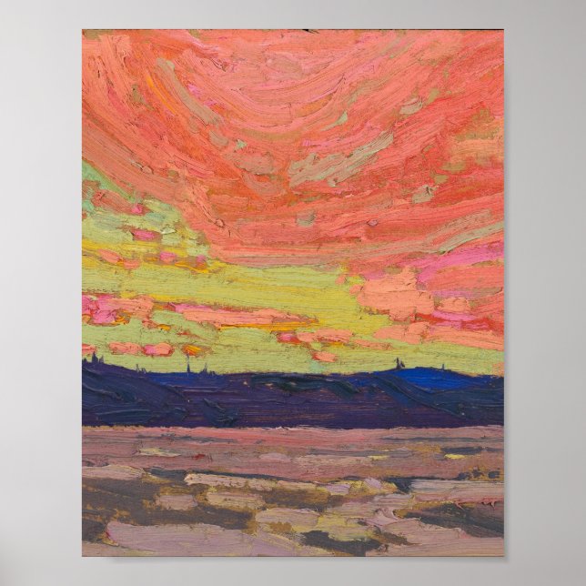 Tom Thomson Painting Sunset Ontario Landscape Poster (Vorne)