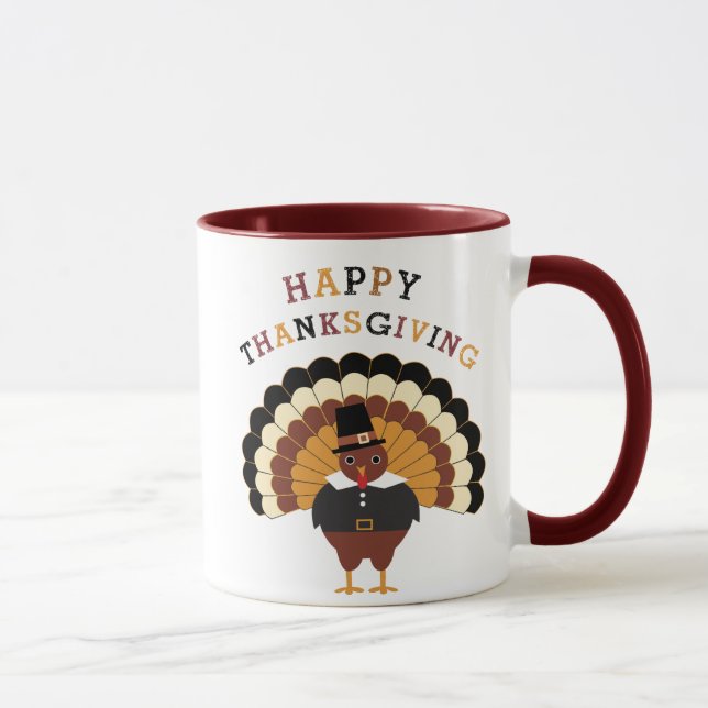 Tom-Truthahnkaffee-Tasse des glücklichen Tasse (Rechts)
