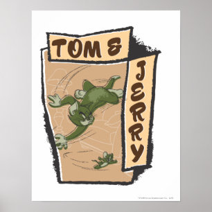 Tom und Jerry auf einem Tan-Sofa Poster