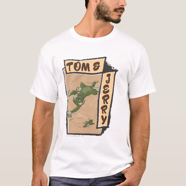 Tom und Jerry auf einem Tan-Sofa T-Shirt (Vorderseite)
