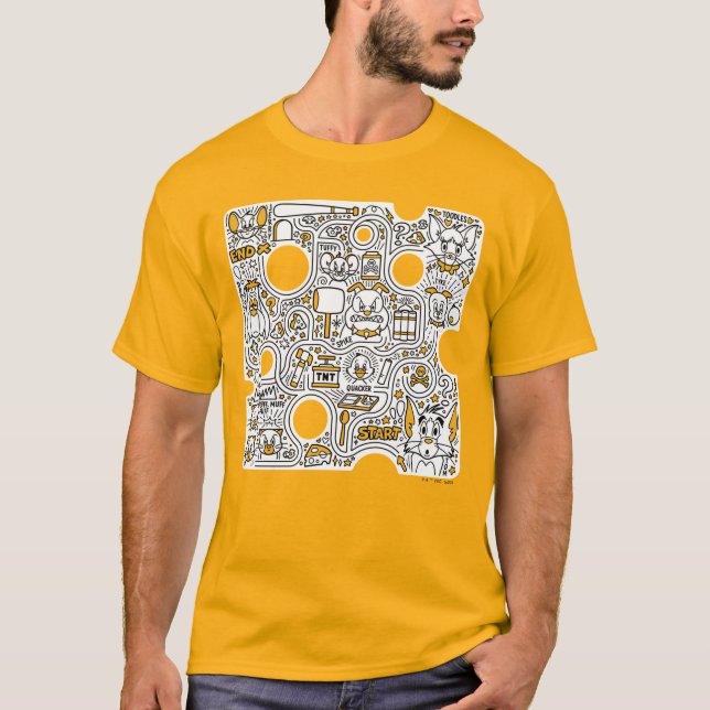 Tom und Jerry Doodle Art T-Shirt (Vorderseite)