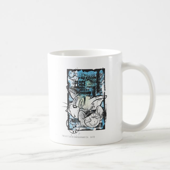 Tom und Jerry Grimey Kaffeetasse (Rechts)