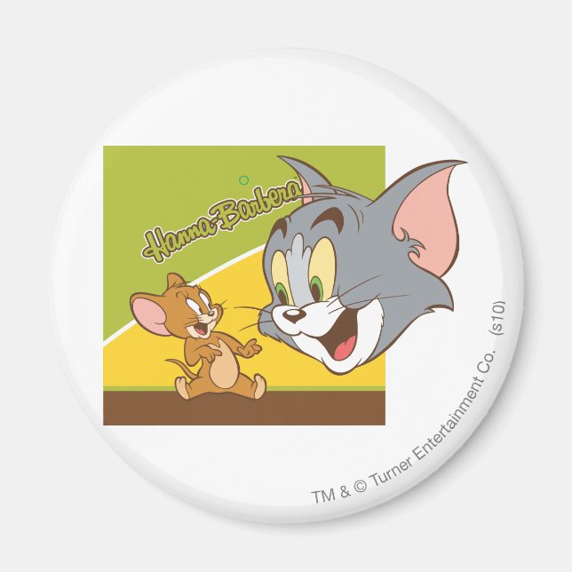 Tom und Jerry Hanna Barbera Logo Magnet (Vorne)
