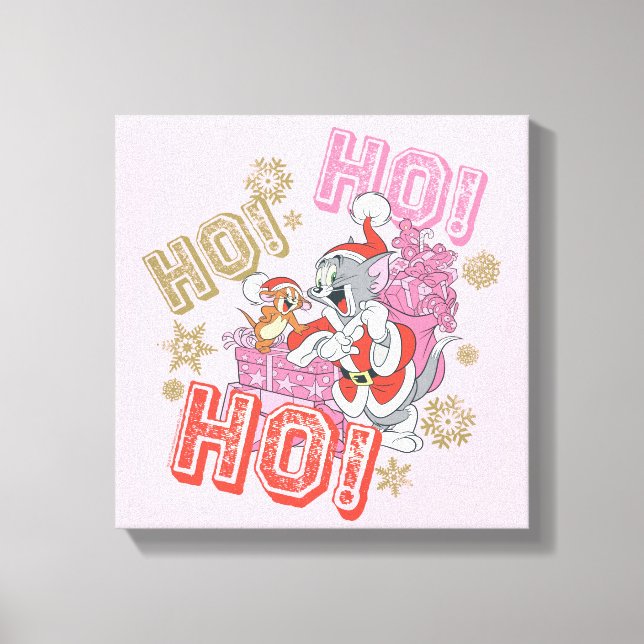 Tom und Jerry "Ho! Ho! Ho!" Lieferung von Weihnach Leinwanddruck (Vorderseite)