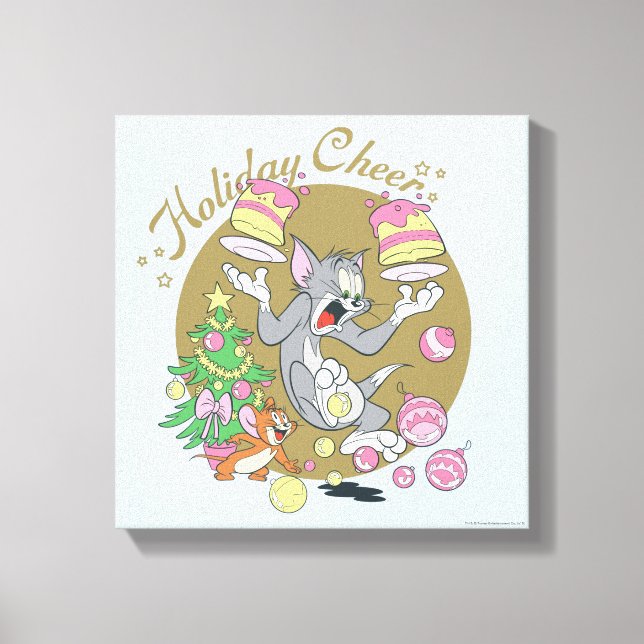 Tom und Jerry Holiday Cheer Leinwanddruck (Vorderseite)