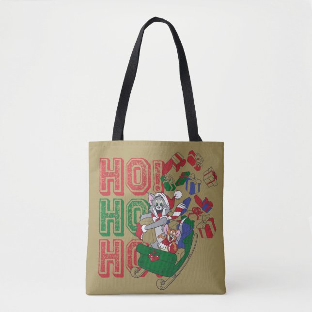 Tom und Jerry liefern Geschenke in einem Schlitten Tasche (Vorderseite)