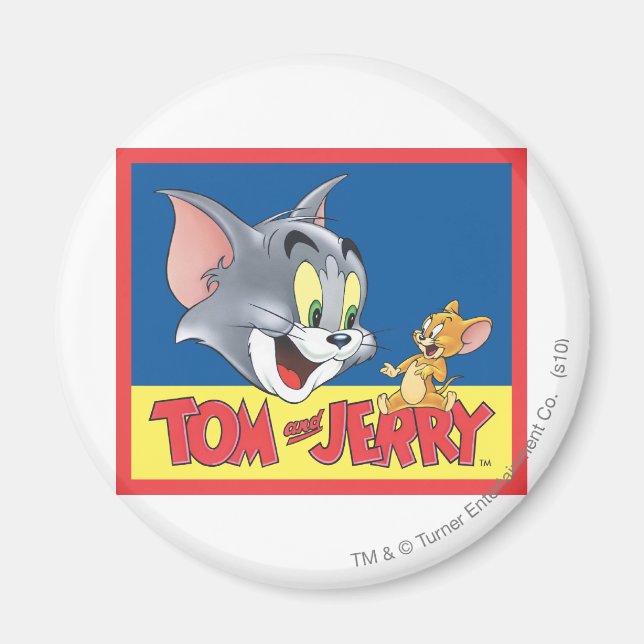 Tom und Jerry-Logo schattig Magnet (Vorne)