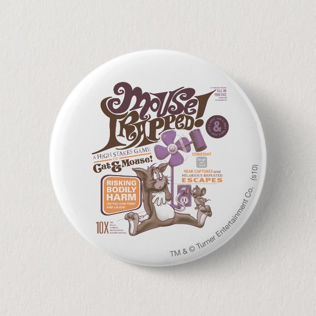 Tom und Jerry Mouse gefangen Button (Vorderseite)