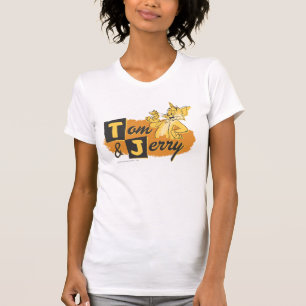 Tom und Jerry Mouse in Paw-Logo T-Shirt