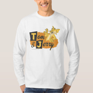 Tom und Jerry Mouse in Paw-Logo T-Shirt