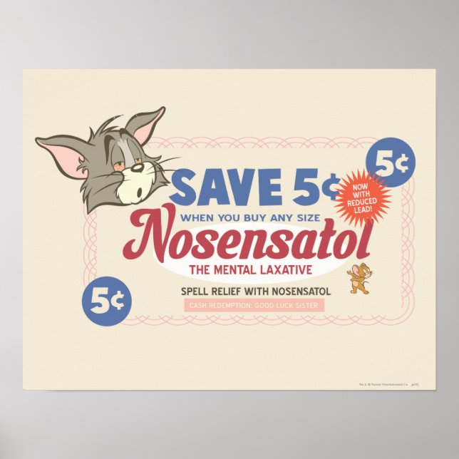 Tom und Jerry Nosensatol Coupon Poster (Vorne)