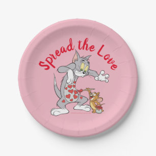 Tom und Jerry Painting Valentinhörer Pappteller