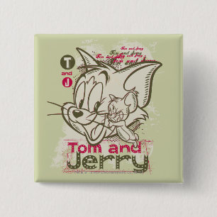 Tom und Jerry Pink und Green Button