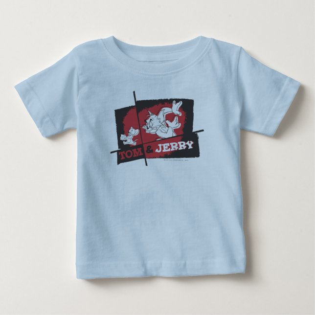 Tom und Jerry Red und Black Baby T-shirt (Vorderseite)