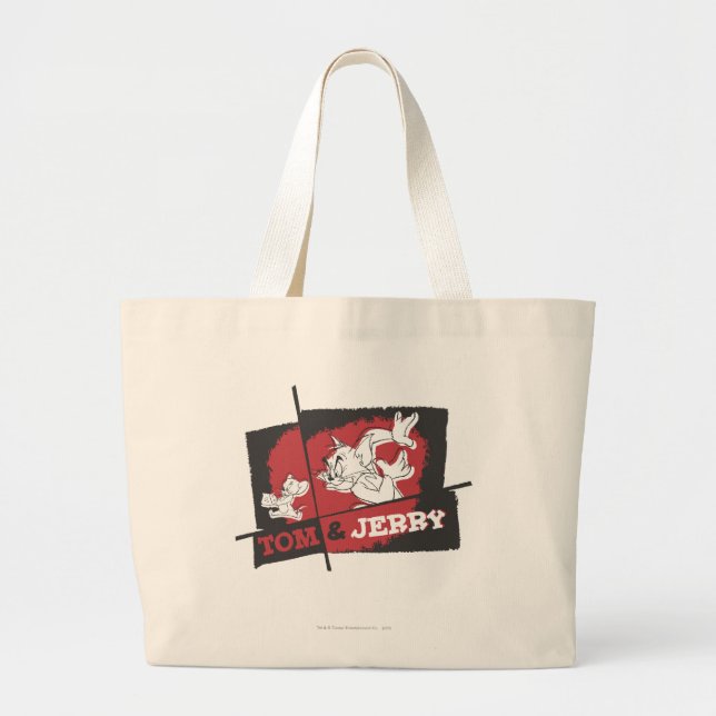 Tom und Jerry Red und Black Jumbo Stoffbeutel (Vorne)