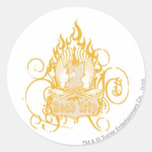 Tom und Jerry Road Trip Runder Aufkleber