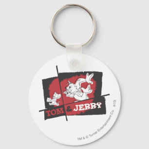 Tom und Jerry rot und schwarz Schlüsselanhänger