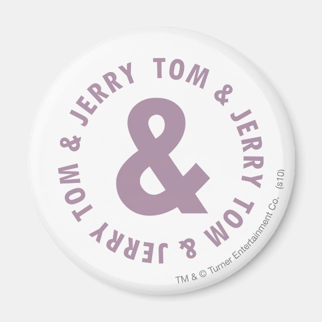 Tom und Jerry Round-Logo 10 Magnet (Vorne)
