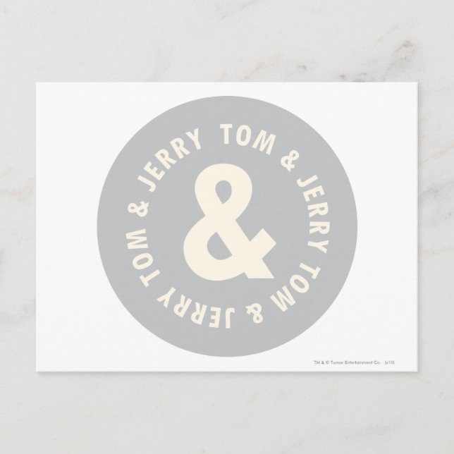Tom und Jerry Round-Logo 1 Postkarte (Vorderseite)