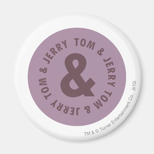 Tom und Jerry Round-Logo 7 Magnet (Vorne)