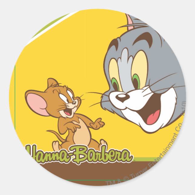 Tom und Jerry Runder Aufkleber (Vorderseite)