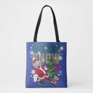 Tom und Jerry Santas am Baum Tasche
