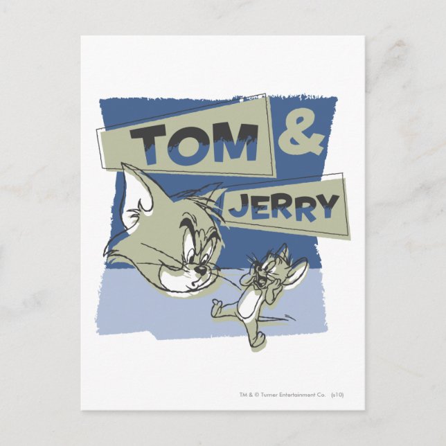 Tom und Jerry Scaredey Mouse Postkarte (Vorderseite)