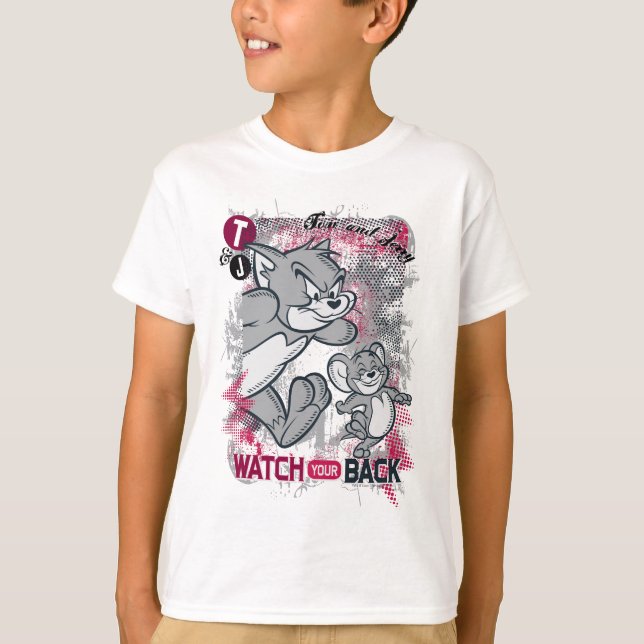 Tom und Jerry sehen sich den Rücken an T-Shirt (Vorderseite)
