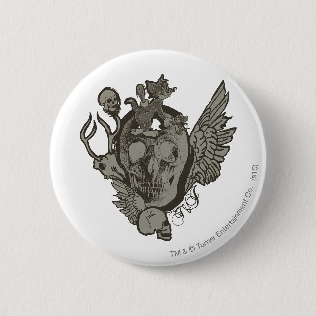 Tom und Jerry Skull Button (Vorderseite)