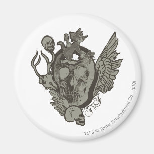 Tom und Jerry Skull Magnet