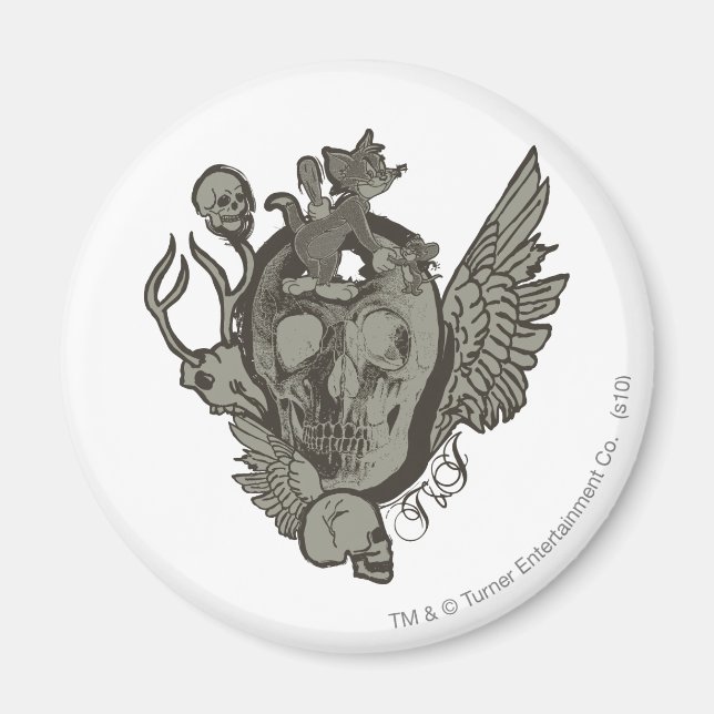 Tom und Jerry Skull Magnet (Vorne)