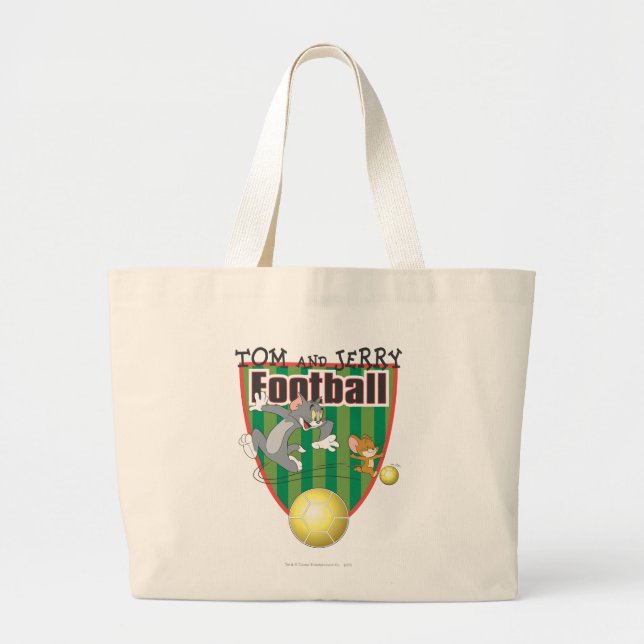 Tom und Jerry Soccer (Fußball) 6 Jumbo Stoffbeutel (Vorne)