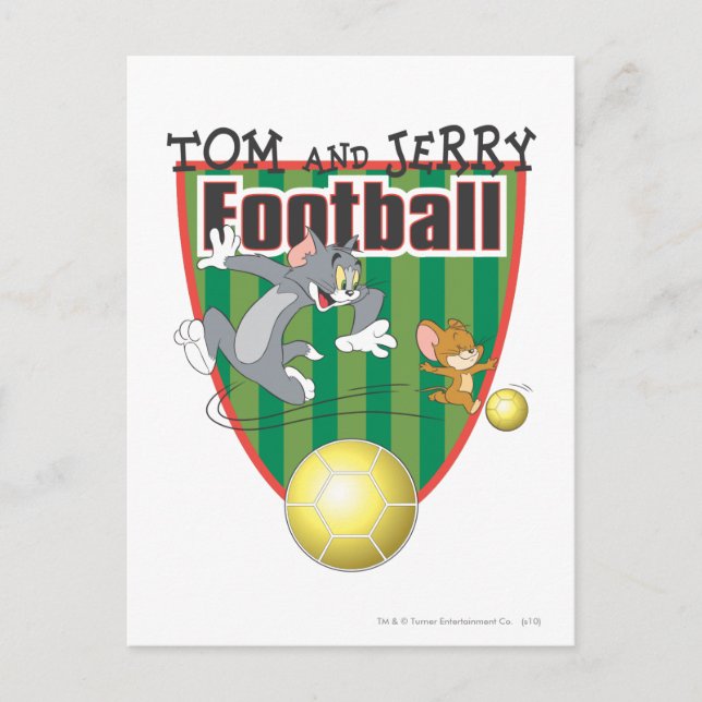 Tom und Jerry Soccer (Fußball) 6 Postkarte (Vorderseite)