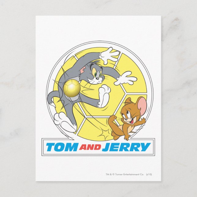 Tom und Jerry Soccer (Fußball) 8 Postkarte (Vorderseite)
