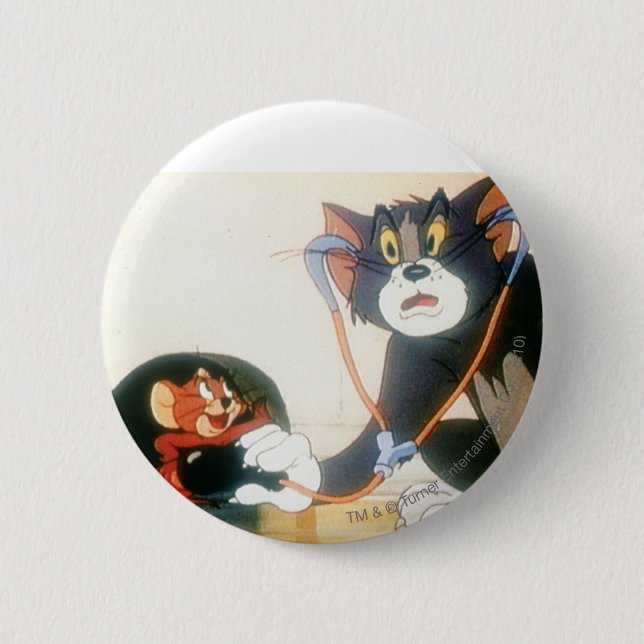 Tom und Jerry Stethescope Button (Vorderseite)