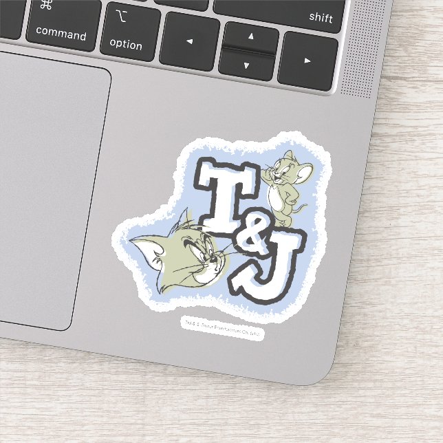 Tom und Jerry T&J Logo Aufkleber (Detail)
