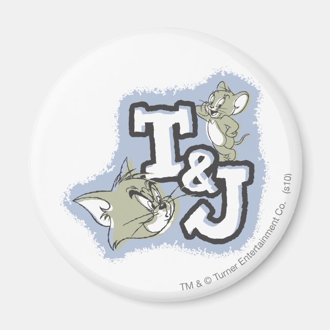 Tom und Jerry T&J Logo Magnet (Vorne)