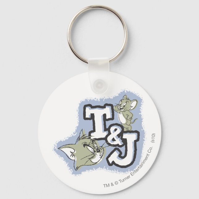 Tom und Jerry T&J Logo Schlüsselanhänger (Vorderseite)