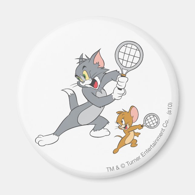 Tom und Jerry Tennis Stars 1 Magnet (Vorne)