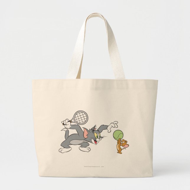 Tom und Jerry Tennis Stars 2 Jumbo Stoffbeutel (Vorne)