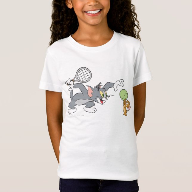 Tom und Jerry Tennis Stars 2 T-Shirt (Vorderseite)